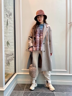 「RECOMMEND  ITEM STYLING」｜「アイテム（帽子）」を使った、Nanaka Yotsuyaさん（レディース・165cm）の冬コーディネート
