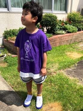 「BRANSHES（ブランシェス）のアイテム（ソックス/靴下）」を使った、N.K/4kidsMotherさん（レディース・150cm）の夏コーディネート