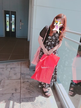 「薔薇」｜「アイテム（ワンピース/ドレス）」を使った、すず◡̈⋆さん（レディース・159cm）の夏コーディネート