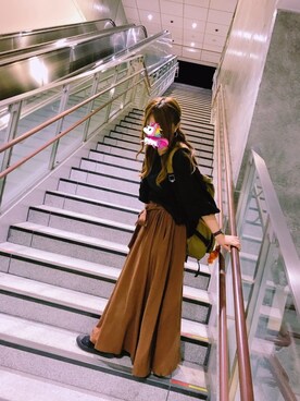 「仕事コーデ」｜「アイテム（財布/小物）」を使った、すず◡̈⋆さん（レディース・158cm）の秋コーディネート