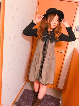 「ふんわり」｜「アイテム（その他）」を使った、すず◡̈⋆さん（レディース・158cm）の秋コーディネート