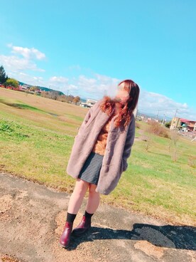 「チドリ柄」｜「アイテム（その他）」を使った、すず◡̈⋆さん（レディース・158cm）の秋コーディネート