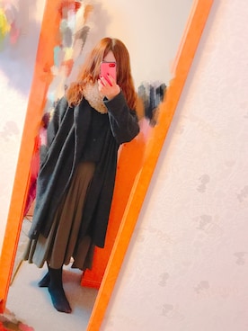 「仕事コーデ」｜「アイテム（その他アウター）」を使った、すず◡̈⋆さん（レディース・158cm）の秋コーディネート