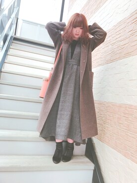 すず◡̈⋆さん（レディース・158cm）の冬コーディネート