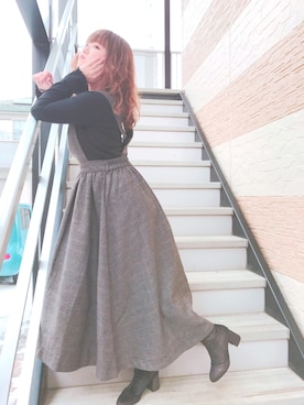 すず◡̈⋆さん（レディース・158cm）の冬コーディネート