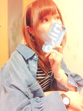 「iPhoneケース」｜「アイテム（その他）」を使った、すず◡̈⋆さん（レディース・158cm）の春コーディネート