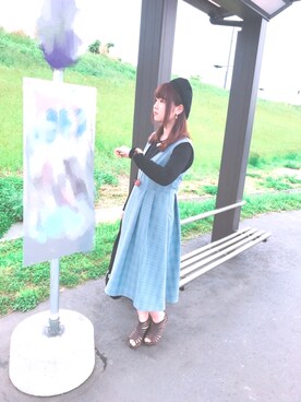 「3色コーデ」｜「アイテム（その他）」を使った、すず◡̈⋆さん（レディース・158cm）の春コーディネート
