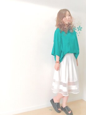 すず◡̈⋆さん（レディース・158cm）の夏コーディネート