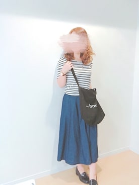 「お仕事スタイル」｜「アイテム（アクセサリー）」を使った、すず◡̈⋆さん（レディース・158cm）の夏コーディネート