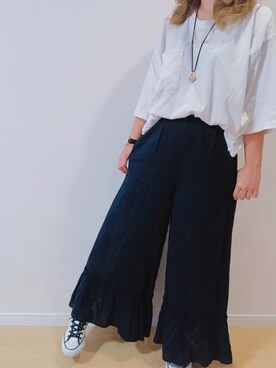 「お仕事スタイル」｜「アイテム（アクセサリー）」を使った、すず◡̈⋆さん（レディース・158cm）の秋コーディネート