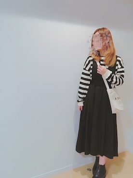 「NICE CLAUP（ナイスクラップ）のアイテム（アクセサリー）」を使った、すず◡̈⋆さん（レディース・158cm）の秋コーディネート