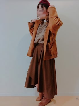 すず◡̈⋆さん（レディース・158cm）の冬コーディネート