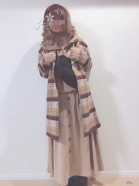 「フリマ」｜「アイテム（ジャケット/アウター）」を使った、すず◡̈⋆さん（レディース・158cm）の冬コーディネート