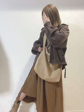 「ADRER（アドラー）のアイテム（ジャケット/アウター）」を使った、すず◡̈⋆さん（レディース・158cm）の春コーディネート