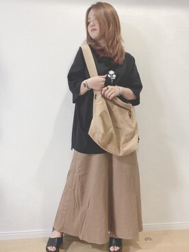 すず◡̈⋆さんの「【新色登場！！】Rename プリントハンプ ロゴショルダーバッグ」を使ったコーディネート