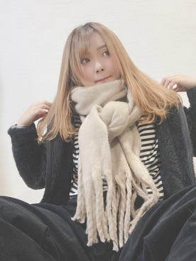 「Champion（チャンピオン）のアイテム（ブルゾン）」を使った、すず◡̈⋆さん（レディース・158cm）の冬コーディネート