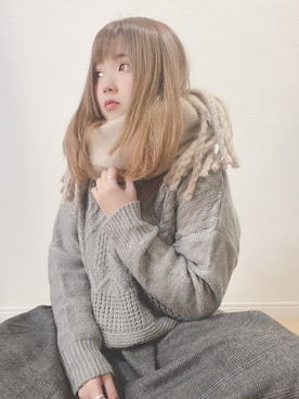 すず◡̈⋆さん（レディース・158cm）の冬コーディネート