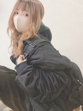 「ADRER（アドラー）のアイテム（バッグ）」を使った、すず◡̈⋆さん（レディース・158cm）の冬コーディネート