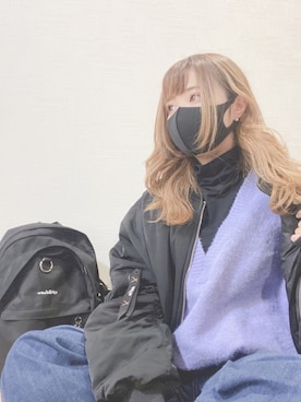 「ADRER（アドラー）のアイテム（バッグ）」を使った、すず◡̈⋆さん（レディース・158cm）の冬コーディネート
