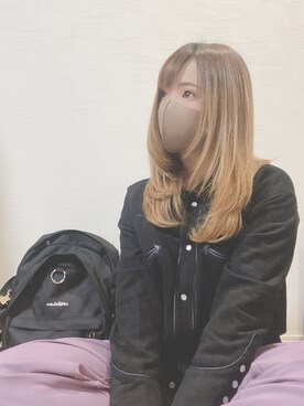 「ADRER（アドラー）のアイテム（バッグ）」を使った、すず◡̈⋆さん（レディース・158cm）の冬コーディネート