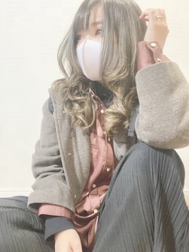 「ADRER（アドラー）のアイテム（バッグ）」を使った、すず◡̈⋆さん（レディース・158cm）の冬コーディネート