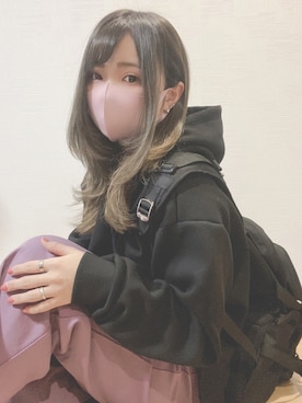 「ADRER（アドラー）のアイテム（バッグ）」を使った、すず◡̈⋆さん（レディース・158cm）の冬コーディネート