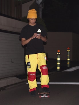 「palace」｜「アイテム（ニットキャップ/ビーニー）」を使った、shooさん（メンズ・175cm）の夏コーディネート