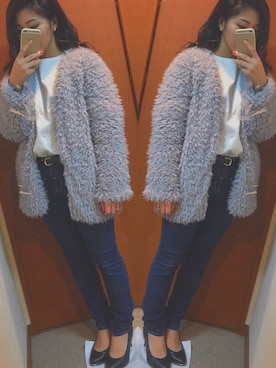 「ANAP（アナップ）のアイテム（ムートンコート）」を使った、mさん（レディース・152cm）の冬コーディネート