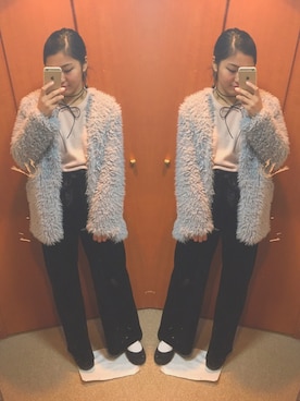 「ANAP（アナップ）のアイテム（その他アウター）」を使った、mさん（レディース・152cm）の冬コーディネート