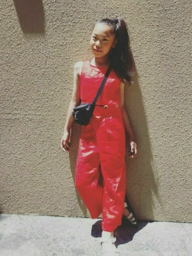「ZARA（ザラ）のアイテム（サロペット/オーバーオール）」を使った、kanon_sunさん（キッズ・125cm）の夏コーディネート