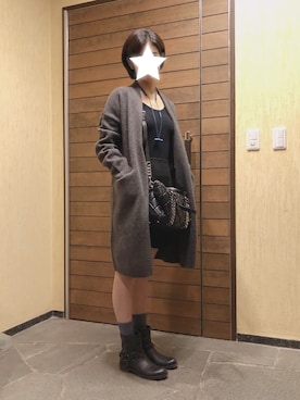 「ユニクロニット」｜Yu さん（レディース・166cm）の秋コーディネート