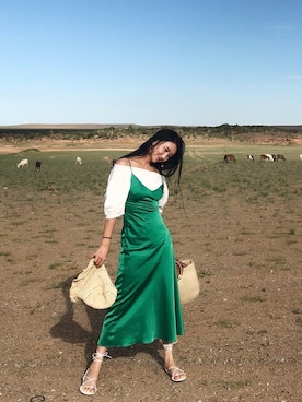 「travel」｜「アイテム（ワンピース）」を使った、DAYOONさん（レディース・160cm）の夏コーディネート
