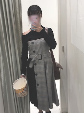 「INGNI（イング）のアイテム（オールインワン・サロペット）」を使った、あやまるさん（レディース・152cm）の秋コーディネート
