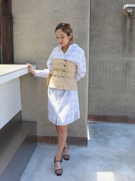SPIRALGIRLさんの「【Instagram藤田ニコル着用アイテム】バックルベルトサンダル」を使ったコーディネート
