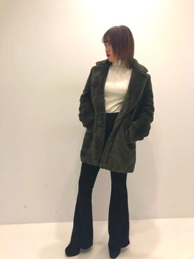 リブフレアニットパンツを使った人気ファッションコーディネート Wear