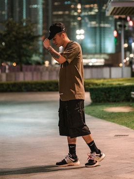 「wisdom（ウィズダム）のアイテム（トップス）」を使った、Jim Ryanさん（メンズ・169cm）の春コーディネート