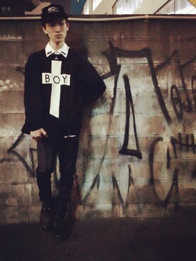 「DAMMY（ダミー）のアイテム」を使った、jume≒auxさん（メンズ・173cm）の秋コーディネート