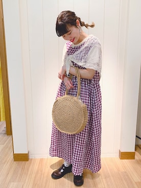 「テレコTシャツ」｜きょんさん（レディース・158cm）の春コーディネート
