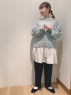 「カンフーシューズ」｜きょんさん（レディース・158cm）の冬コーディネート