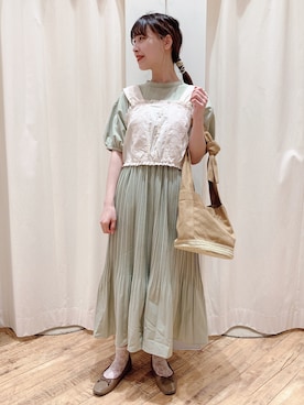 「ミントグリーン」｜きょんさん（レディース・158cm）の夏コーディネート