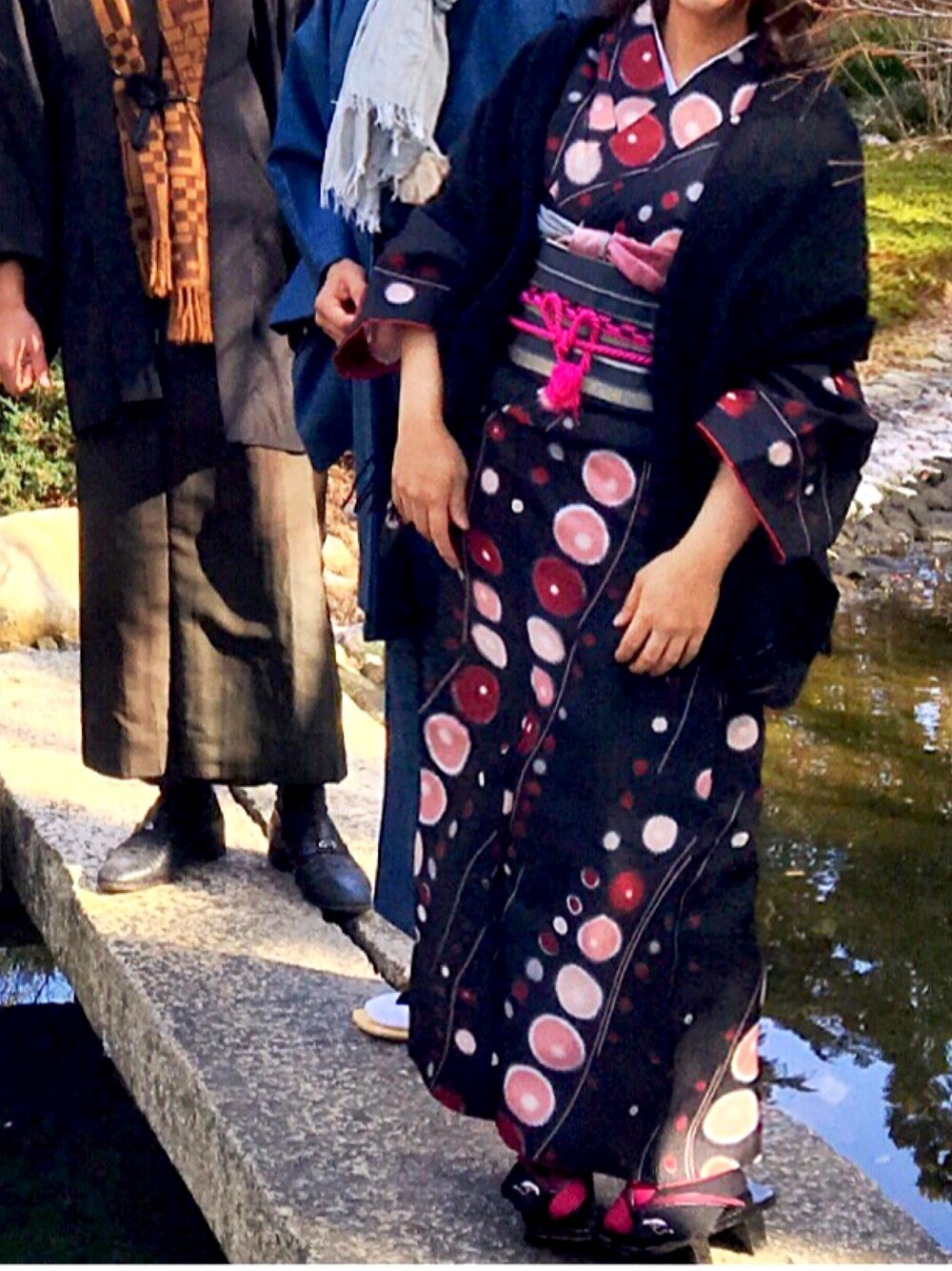 「着物、初詣、着物コーデ、着物男子、着物女子」｜「帯のアイテム（和装小物、ピンク系）」を使った、Ｌlyさん（レディース・150cm）の冬コーディネートの1枚目の写真