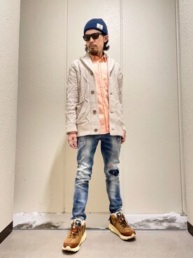 ネイビー オレンジ のメンズ人気ファッションコーディネート Wear