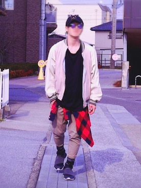 「LAD MUSICIAN（ラッドミュージシャン）のアイテム（その他アウター）」を使った、rさん（メンズ・167cm）の春コーディネート