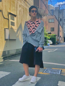 「MARC JACOBS（マークジェイコブス）のアイテム（Tシャツ/カットソー）」を使った、rさん（メンズ・167cm）の秋コーディネート