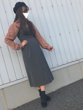 「WOmB（ウーム）のアイテム（トップス）」を使った、はとこさん（レディース・158cm）の冬コーディネート