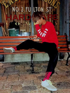 「insane（インセイン）のアイテム」を使った、®️ikuho®︎さん（メンズ・175cm）の秋コーディネート