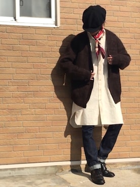 「CELINE（セリーヌ）のアイテム（財布/小物）」を使った、panさん（メンズ・174cm）の冬コーディネート