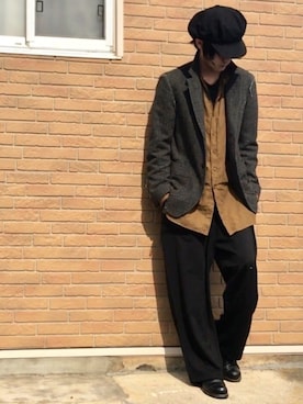 「DIGAWEL（ディガウェル）のアイテム（その他パンツ）」を使った、panさん（メンズ・174cm）の冬コーディネート