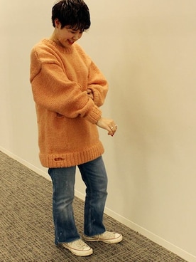 「wiffle（ウィッフル）のアイテム」を使った、JOURNAL STANDARD relume 新宿店 STAFFさん（レディース・152cm）の冬コーディネート