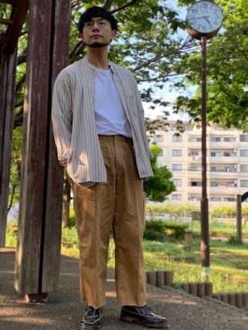 「Sig FREAK'S STORE（シグフリークスストア）のアイテム（トップス）」を使った、aaaaymnkさん（メンズ・174cm）の春コーディネート